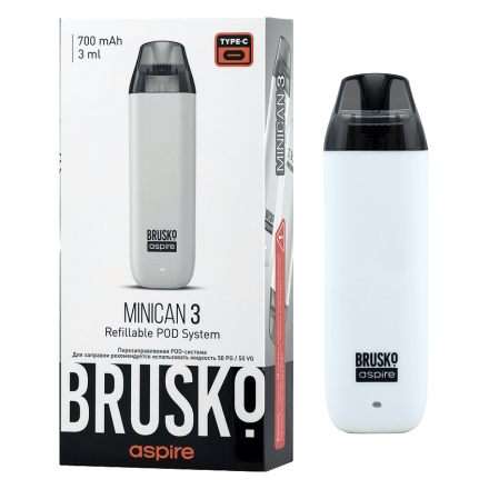 Электронная сигарета Brusko - Minican 3 (700 mAh, Белый) купить в Тюмени