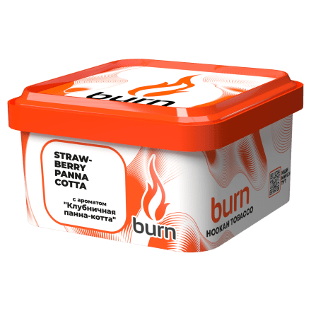Табак Burn - Strawberry Panna-Cotta (Клубничная Панна-котта, 200 грамм) купить в Тюмени