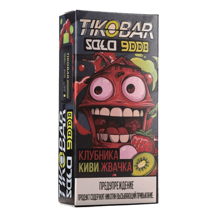 TIKOBAR Solo - Клубника Киви Жвачка (Strawberry Kiwi Bubble Gum, 9000 затяжек) купить в Тюмени