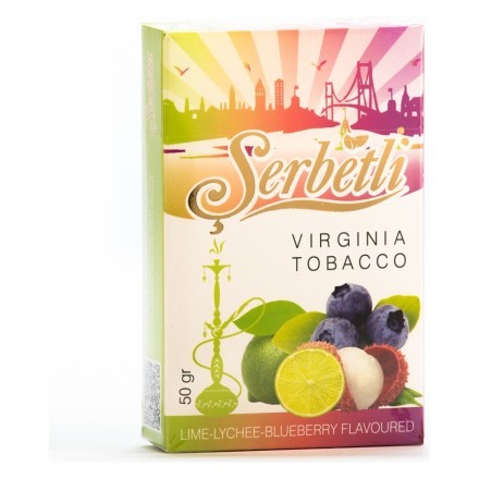 Табак Serbetli - Lime Lychee Blueberry (Личи Голубика Лайм, 50 грамм, Акциз) купить в Тюмени