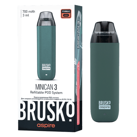 Электронная сигарета Brusko - Minican 3 (700 mAh, Тёмно-Зелёный) купить в Тюмени