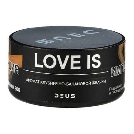 Табак Deus - Love Is (Клубнично-Банановая Жвачка, 30 грамм) купить в Тюмени