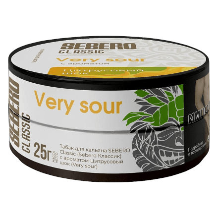 Табак Sebero - Very Sour (Цитрусовый Шок, 25 грамм) купить в Тюмени