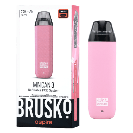 Электронная сигарета Brusko - Minican 3 (700 mAh, Розовый) купить в Тюмени