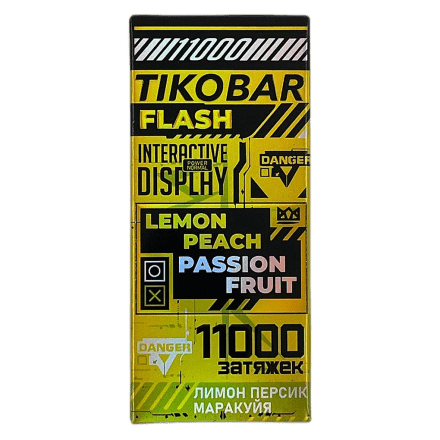 TIKOBAR FLASH - Лимон Персик Маракуйя (Lemon Peach Passion Fruit, 11000 затяжек) купить в Тюмени