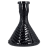 Колба Vessel Glass - Ёлка Кристалл (Чёрная) купить в Тюмени