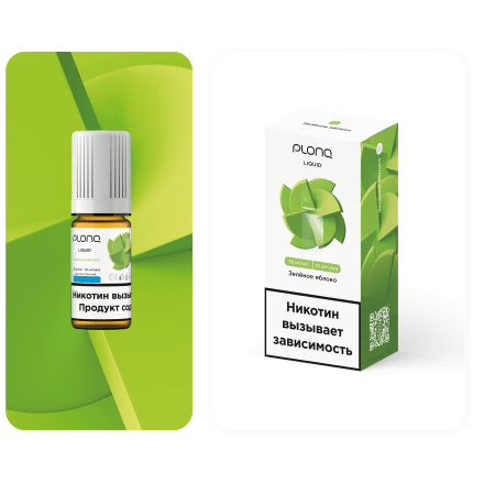 Жидкость PLONQ - Зелёное Яблоко (10 мл, 2 мг) купить в Тюмени