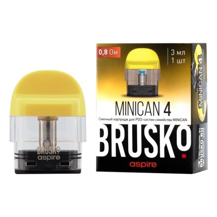 Сменный картридж Brusko - Minican 4 (0.8 Ом, 3 мл., Желтый) купить в Тюмени