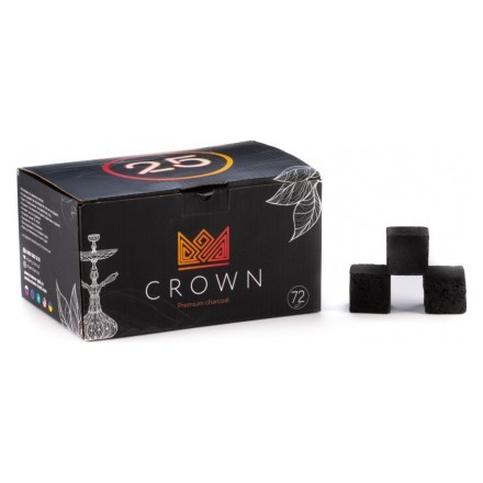 Уголь Crown (25 мм, 72 кубика) купить в Тюмени