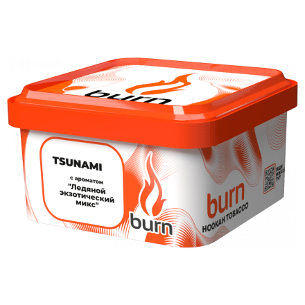 Табак Burn - Tsunami (Тропические Фрукты со Льдом, 200 грамм) купить в Тюмени