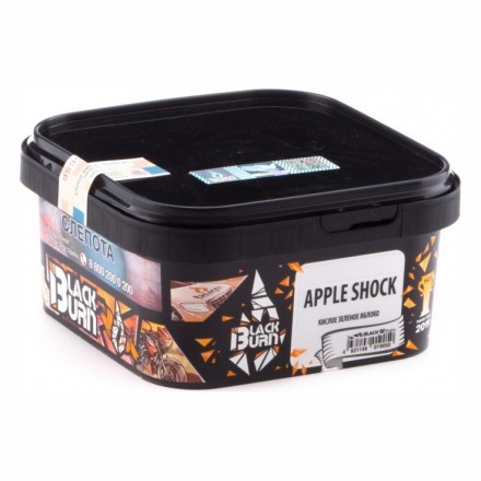 Табак BlackBurn - Apple Shock (Кислое Яблоко, 200 грамм) купить в Тюмени
