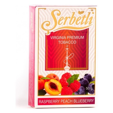 Табак Serbetli - Raspberry Peach Blueberry (Малина Персик Черника, 50 грамм, Акциз) купить в Тюмени