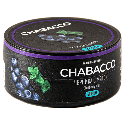 Смесь Chabacco MEDIUM - Blueberry Mint (Черника с Мятой, 25 грамм) купить в Тюмени