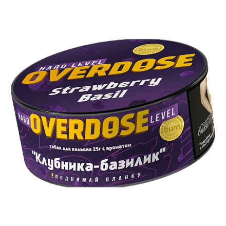 Табак Overdose - Strawberry Basil (Клубника-Базилик, 25 грамм) купить в Тюмени