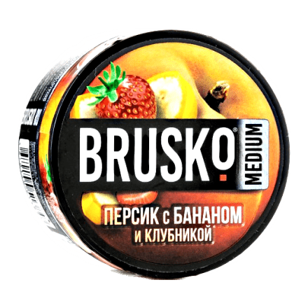 Смесь Brusko Medium - Персик с Бананом и Клубникой (250 грамм) купить в Тюмени