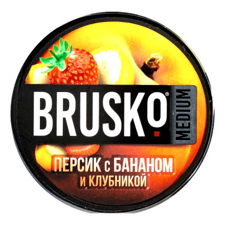 Смесь Brusko Medium - Персик с Бананом и Клубникой (250 грамм) купить в Тюмени