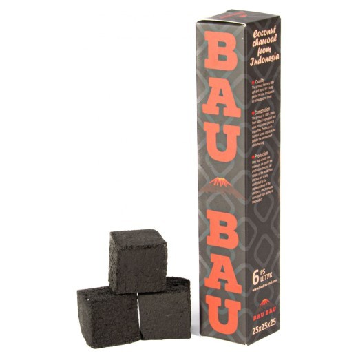 Уголь Bau Bau - Big Cubes (25 мм, 6 кубиков, Черный) — 