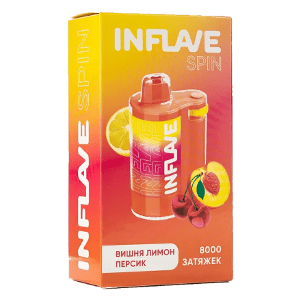 INFLAVE SPIN - Вишня Лимон Персик (8000 затяжек) купить в Тюмени