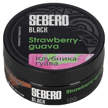 Табак Sebero Black - Strawberry Guava (Клубника и Гуава, 100 грамм) купить в Тюмени