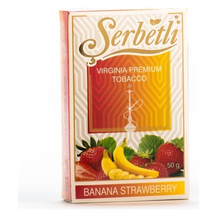 Табак Serbetli - Banana Strawberry (Банан Клубника, 50 грамм, Акциз) купить в Тюмени