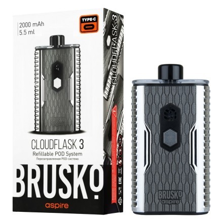 Электронная сигарета Brusko - Cloudflask 3 (Серый Металлик) купить в Тюмени