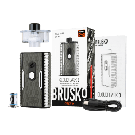 Электронная сигарета Brusko - Cloudflask 3 (Черно-Синий) купить в Тюмени