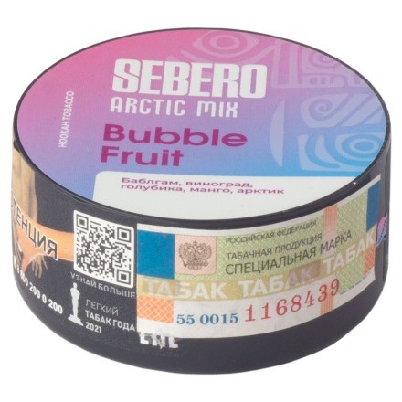 Табак Sebero Arctic Mix - Bubble Fruit (Фруктовая Жвачка, 25 грамм) купить в Тюмени