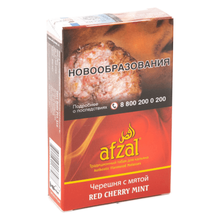 Табак Afzal - Red Cherry Mint (Черешня с Мятой, 40 грамм) купить в Тюмени