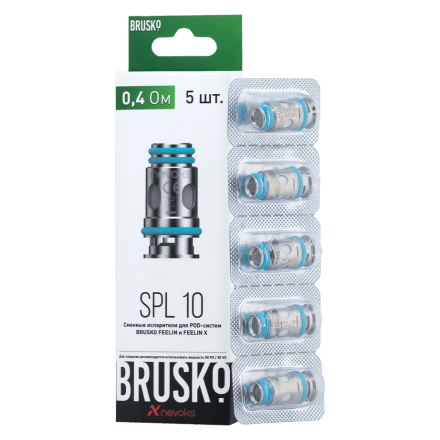 Испарители для Brusko Feelin (SPL-10, 0.4 Ом, 5 шт.) купить в Тюмени