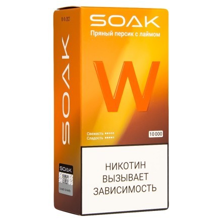 SOAK W - Пряный Персик с Лаймом (10000 затяжек) купить в Тюмени