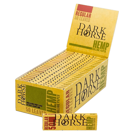 Бумага для самокруток DarkHorse - Regular Hemp (70х37 мм, 50 штук) купить в Тюмени