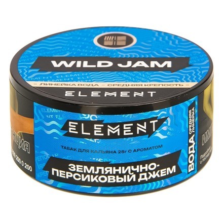 Табак Element Вода - Wild Jam NEW (Землянично-Персиковый Джем, 25 грамм) купить в Тюмени