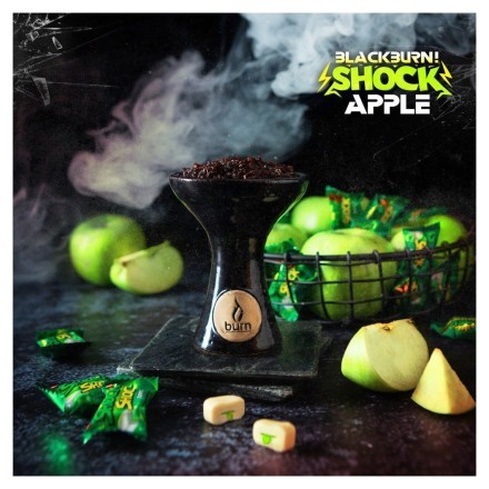 Табак BlackBurn - Apple Shock (Кислое Яблоко, 25 грамм) купить в Тюмени