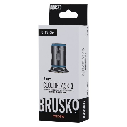 Испарители для Brusko Cloudflask 3 (0.17 Ом, 3 шт.) купить в Тюмени