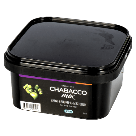 Смесь Chabacco MIX MEDIUM - Kiwi Apple Gooseberry (Киви Яблоко Крыжовник, 200 грамм) купить в Тюмени
