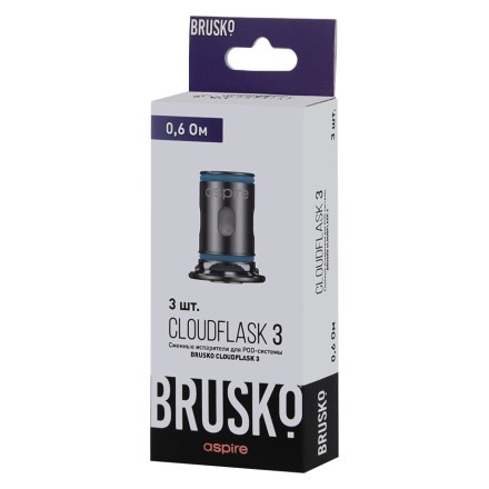 Испарители для Brusko Cloudflask 3 (0.6 Ом, 3 шт.) купить в Тюмени