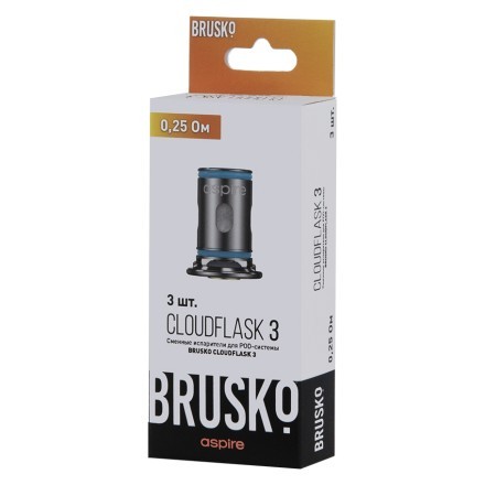 Испарители для Brusko Cloudflask 3 (0.25 Ом, 3 шт.) купить в Тюмени