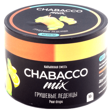 Смесь Chabacco MIX MEDIUM - Pear Drops (Грушевые Леденцы, 50 грамм) купить в Тюмени