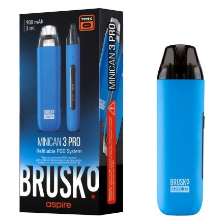 Электронная сигарета Brusko - Minican 3 PRO (900 mAh, Синий) купить в Тюмени
