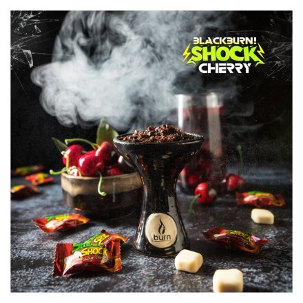 Табак BlackBurn - Cherry Shock (Кислая Вишня, 100 грамм) купить в Тюмени