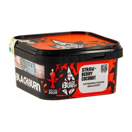Табак BlackBurn - Strawberry Coconut (Клубника - Кокос и Эвкалипт, 200 грамм) купить в Тюмени